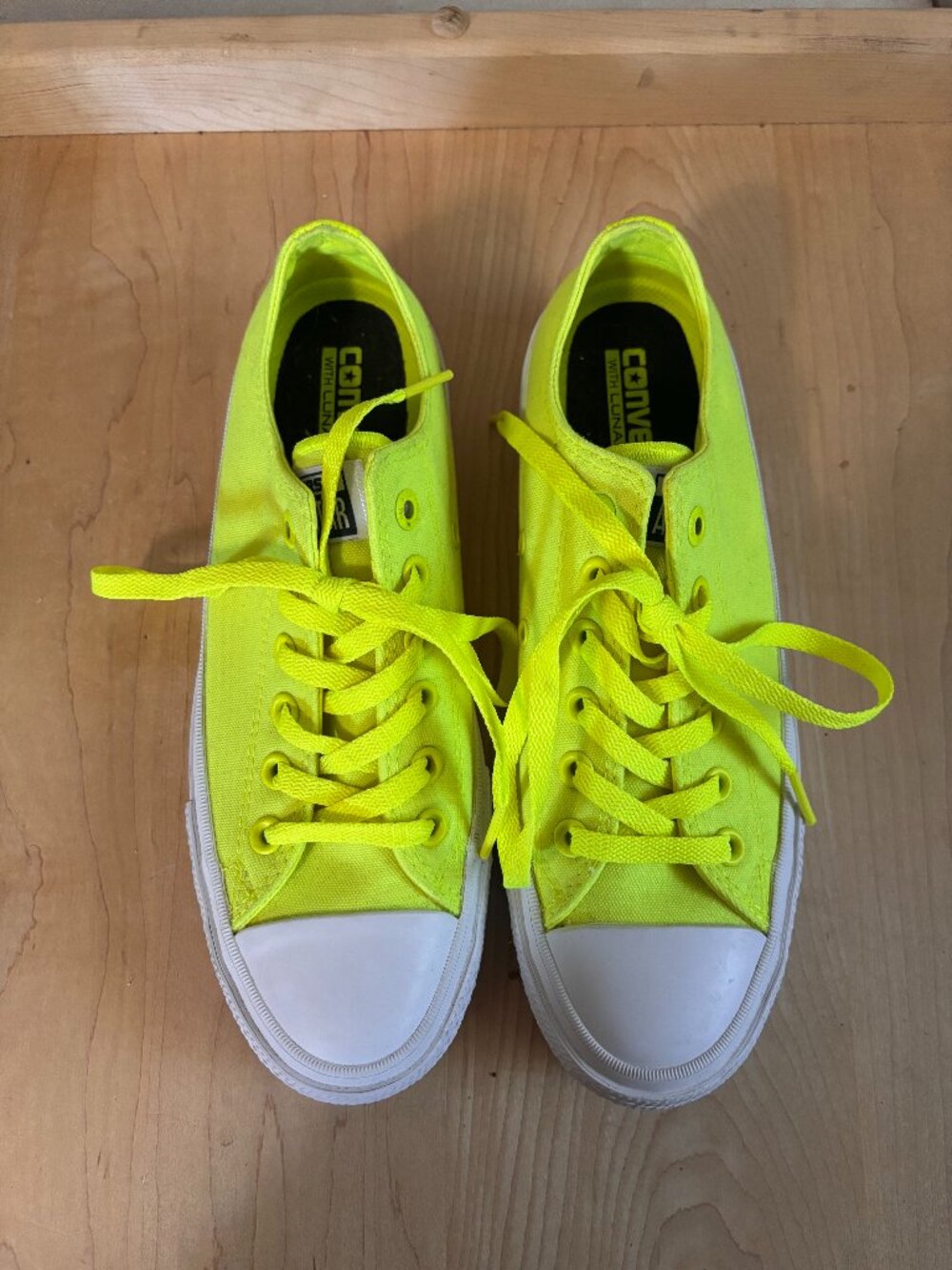 BNWB Neon Yellow Converse Low Tops